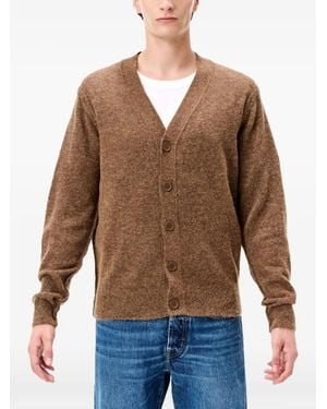 CYCLE Button-Up V-Neck Cardigan - Blue