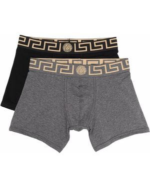 Versace ロゴウエスト ボクサーパンツ セット - ブラック