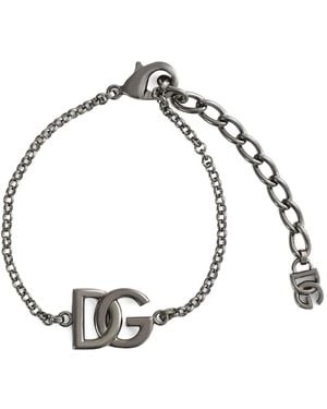 Dolce & Gabbana Armband Mit Logo-Anhänger - Mettallic