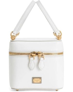 Dolce & Gabbana Sicily Cube Vanity Bag - White