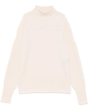D.exterior Cut-Out Sleeves Jumper - White