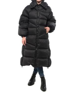 Bacon Quilted Hooded Coat - Black