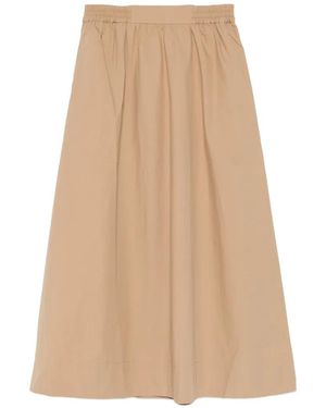 Yerse Elasticated-waistband midi skirt - Neutro