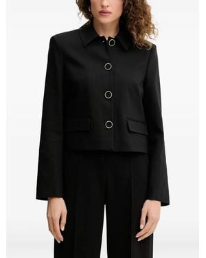 MARCIANO BY GUESS Button Collared Jacket - Black