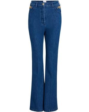 Patou Organic-Cotton Flared Jeans - Blue
