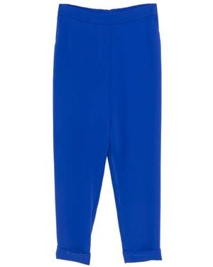 P.A.R.O.S.H. Cady Cuffed Trousers - Blue