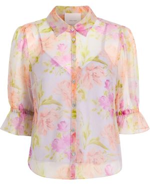 Cinq À Sept Midnight Tulips Fiona トップ - ピンク