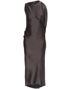 Victoria Beckham Kyra Asymmetric Ruffled Dress - Brown