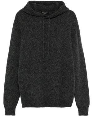 Roberto Collina Knitted Hoodie - Black