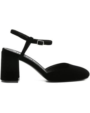 Bibi Lou 80 Mm Pumps Met Blokhak En Enkelbandje - Zwart