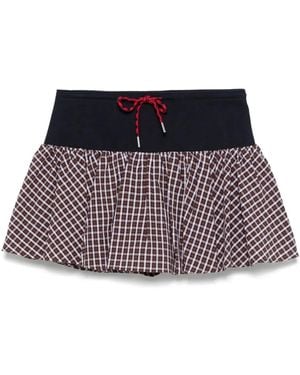 Sandro Checked Shorts - Brown