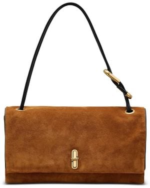 Marc Jacobs Large The Suede Dual Shoulder Bag - Brown