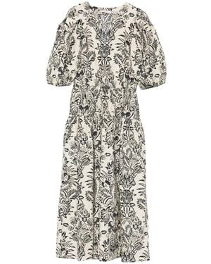 Ulla Johnson Harriet Puff-Sleeve Midi Dress - White