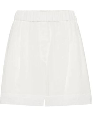 Brunello Cucinelli Organza Shorts - Wit