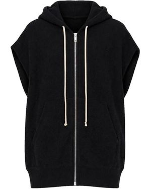 Rick Owens Zipped Hoodie - Black