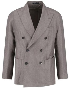 Tagliatore Double-Breasted Blazer - Gray
