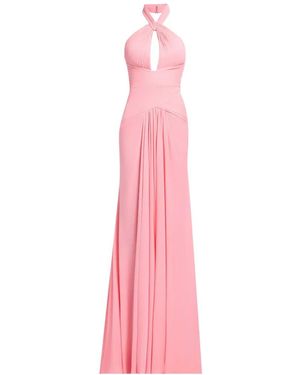 Elie Saab Robe Longue Drapée À Dos-Nu - Pink