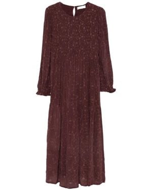 MAISON HOTEL Embroidered Maxi Dress - Purple