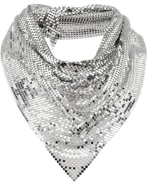 Rabanne Draped Mesh Necklace - Gray