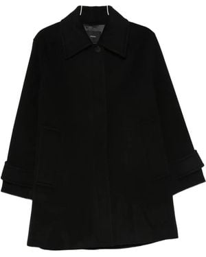 JOSEPH Buttoned Single-Breasted Coat - Black