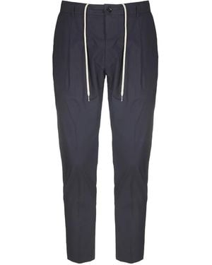 BE ABLE Pantalon Plissé Riccardo À Lien De Resserrage - Blue