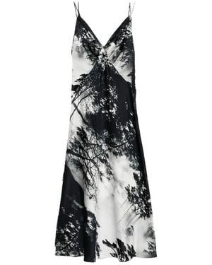 Saiid Kobeisy Printed Midi Dress - Black