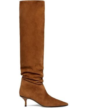 SCAROSSO Barbara Pointed-Toe Boots - Brown