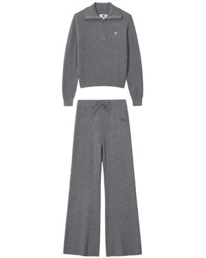 Chocoolate Gerippter Jogginganzug Aus Strick - Grau