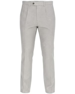 Isaia Belt-Loop Pleated Pants - Gray