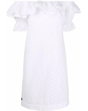 Philipp Plein Sangallo Lace Dress - White