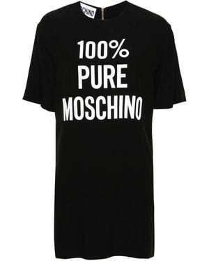 Moschino Abito Corto Con Stampa - Nero