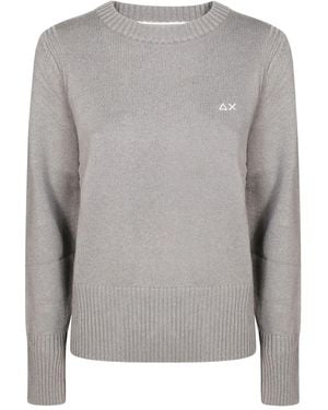 Sun 68 Maglione A Girocollo A Maniche Lunghe - Grigio