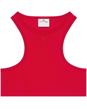 Courreges Racerback Crop Top - Red