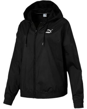 PUMA Classics Hooded Windbreaker Jacket - Black