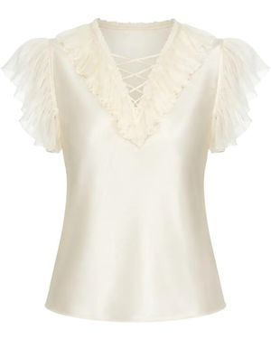 Ulla Johnson Ilyana Ruffled Silk Blouse - White