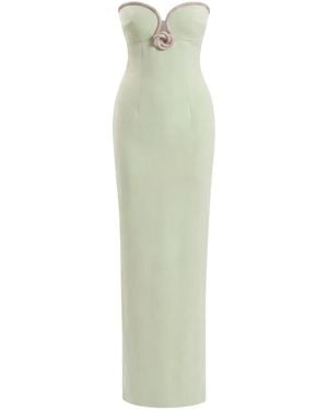 Saiid Kobeisy Schulterfreies Kleid Mit Kristallen - Grün