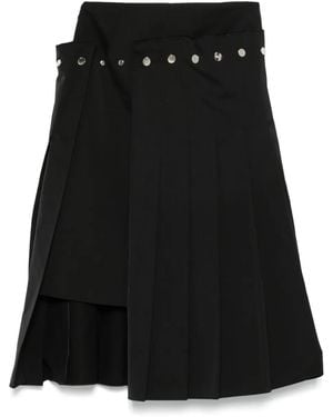 ROKH Faltenrock Im Layering-Look - Schwarz