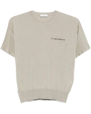 Peserico Embellished Short-Sleeved Top - White