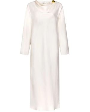 Loulou de Saison Zoya ドレープドレス - ホワイト