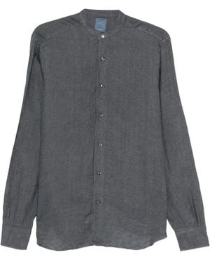 Barba Napoli T-Shirt À Col Boutonné - Grey