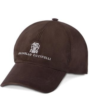 Brunello Cucinelli Logo-Embroidered Baseball Cap - Brown