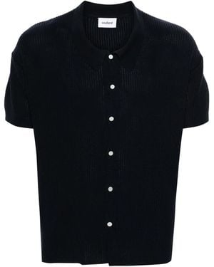 Soulland Ciel Ribbed Polo Shirt - Black
