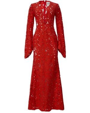 MOOS STUDIO Flame Bloom Kleid - Rot