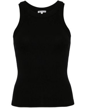 Reformation Tasha Ribbed Tank Top - Black