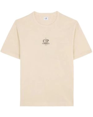 C.P. Company Logo-Print T-Shirt - Natural