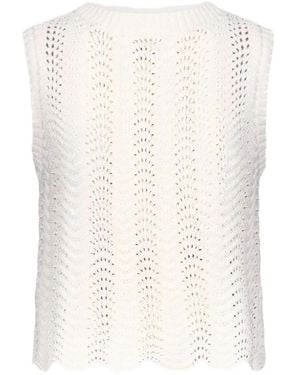 Loulou de Saison Crochet Top - White
