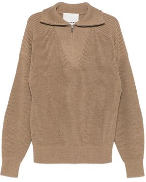 Isabel Marant Benny Half-Zip Jumper - Natural