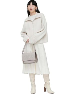 Tous ノットハンドル ショルダーバッグ - ホワイト