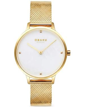 Obaku Montre Figen 32 Mm À Bracelet En Mesh - Metallic