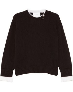 Vanisé Pearl-Embellishment Jumper - Black